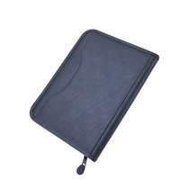 Portafolio de Cuero Personalizado con su Propio Logotipo en Relieve, Carpeta de Negocios A4 8.5*11'' con Cierre y Logotipo Personalizado