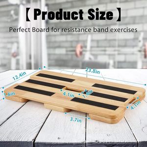 Tabla de madera para deportes con banda de resistencia, tabla antideslizante para pies, equipo de gimnasio para entrenamiento físico - Product Image 4