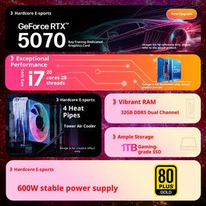 Ordinateur de bureau de jeu personnalisable HP <span class=keywords><strong>OMEN</strong></span> avec I7 14e I7-14700F 32G DDR5 1TBSSD RTX5070ti 16G - Product Image 3