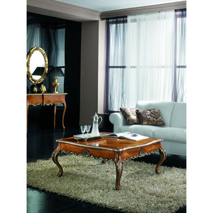 Mesa de té barroca con cajones Muebles de sala de estar vintage Diseño de granja tradicional - Product Image 1