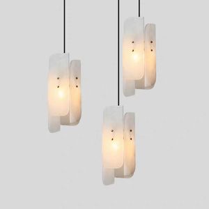 Minimalist Marble Pendant <b>Light</b> Led E27 Single Head Rectangular Home Decor <b>Chandelier</b> - Product Image 4