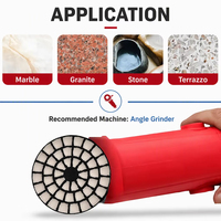 Disque de polissage diamanté flexible mini de 50 mm (2 pouces) pour le ponçage à sec de la résine, idéal pour le granit, la pierre et le marbre