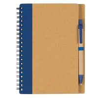 Cahier à spirale à couverture kraft personnalisé A5 promotionnel avec notes autocollantes au stylo à bille