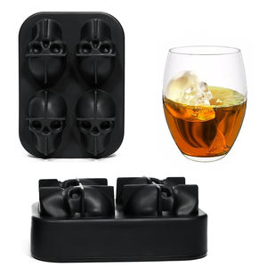 SK11 Bac à glaçons 3D en forme de crâne réutilisable pour whisky, style rétro, pour boissons - Product Image 2