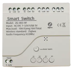 Zigbee Tuya Relay Module 4ch Board Home Automation Diy DC 7-32V RF433Mhz Remote Control Light Switch Work With Alexa Google Home