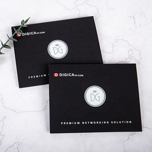 Thẻ màu đen giấy phong bì in màu văn bản vàng lá Logo gấp chủ thẻ tín dụng bao bì phong bì hộp - Product Image 2