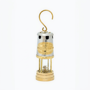 Lámpara de Seguridad de Latón Antigua para Mineros de Carbón, Linterna Industrial Vintage, Lámpara de Minería de Latón Retro, Decoración Coleccionable para el Hogar - Product Image 1