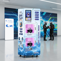 Machine de désinfection de casques avec système de paiement par pièces, billets et QR code – Équipement de distribution automatique