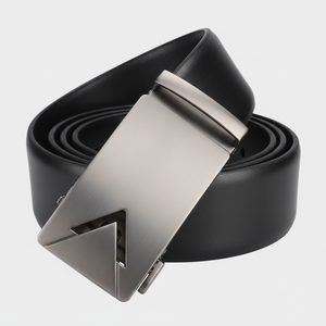 เข็มขัดหนังแท้สำหรับผู้ชายปรับได้เข็มขัดหนัง PU แบบลำลองแฟชั่นใหม่ทันสมัย2022โลโก้ตามสั่ง - Product Image 1