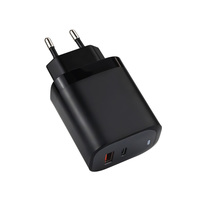 Chargeur USB C 45W 1C1A CE GaN PD QC 3.0 Charge rapide compatible avec les ordinateurs portables iPad Pro iPhone 15 Pro Max 13 Galaxy