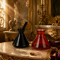 Ensemble diffuseur à bâtonnets personnalisé 100 ml en forme de fiole conique, flacon en verre Erlenmeyer pour huile parfumée d'ambiance, vente en gros