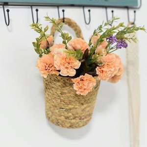 Panier suspendu en résine, décoration murale bohème <span class=keywords><strong>pour</strong></span> cuisine, pot <span class=keywords><strong>de</strong></span> fleurs en bois et <span class=keywords><strong>toile</strong></span> <span class=keywords><strong>de</strong></span> <span class=keywords><strong>jute</strong></span> pliable avec éclairage <span class=keywords><strong>de</strong></span> Noël, en jacinthe d'eau économique - Product Image 3