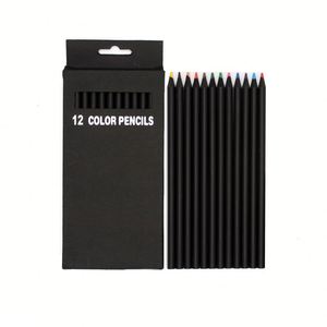 X911-1 Ensemble de crayons de couleur personnalisés pour enfants, vente chaude, fabriqués en usine, crayons Polychromos en bois personnalisés HB, 12 crayons de couleur - Product Image 1
