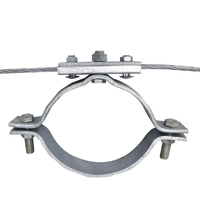 Collier de serrage pour câble à fibre optique galvanisé à chaud pour poteau, raccord électrique, attache de câble pour matériel de ligne de poteau