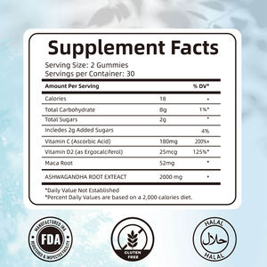 Productos Únicos para la Salud del Sueño, Diseño Personalizado, Suplemento para el Cuidado de la Salud, Gomitas Veganas de Ashwagandha Ksm66 - Product Image 2