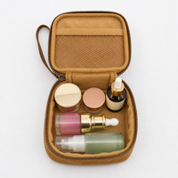 Étui à bijoux en daim doux avec fermeture éclair, logo personnalisé, pochette de voyage portable, petite trousse de toilette avec poche en filet pour ranger les boucles d'oreilles et les bagues
