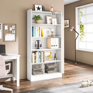 Wholesale Large Wooden 72 Inch Tall Bookcase <strong>White</strong> Library Bookshelf <strong>Wall</strong> Storage <strong>Units</strong> with <strong>Shelves</strong> - Product Image 4