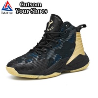 Chaussures de sport personnalisées, grande taille, pour jeunes, sports de plein air, parent-enfant, entraînement étudiant, baskets de basketball pratiques pour hommes
