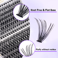 Kit Complet de 280 Faux Cils Synthétiques Naturels Longs et Courbés, Grande Capacité, Personnalisables avec Étiquette Privée