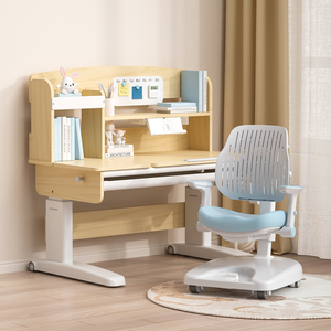 Estación de <span class=keywords><strong>estudio</strong></span> ergonómica para niños con escritorio inclinado, esquinas anticolisión, cajón de papelería integrado, <span class=keywords><strong>centro</strong></span> de aprendizaje para niños - Product Image 4