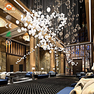 Plafonnier LED sphérique de différentes tailles Aoyi Lighting - Décoration artistique contemporaine pour résidence et manoir haut de gamme - Product Image 1