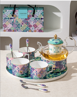 Ensemble tasse et soucoupe à café en porcelaine fine Digijuana, style marocain, design moderne, réutilisable, résistant à la chaleur, 200 ml