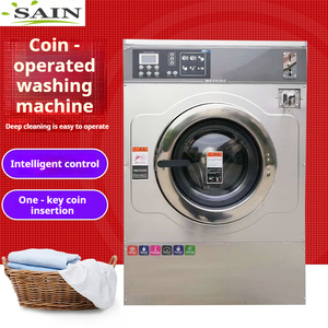 Lavadora Comercial Totalmente Automática que Funciona con Monedas, Máquina de Lavandería de Autoservicio TBX con Operación por Monedas y Pago Fácil - Product Image 1