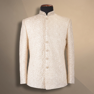 Elegant Indo-Western Sherwani <b>Pant</b> Matching Embroidered Shoes Indian/Pakistani Party Wedding Dress 2021 Size XL Fabric Material - Product Image 3