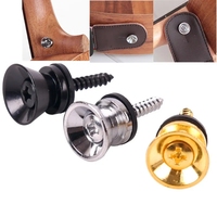 Sangle de guitare verrouille or argent noir guitare basse ceinture bouton boucle accessoires de guitare