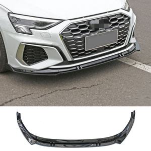 Welta Spoiler avant en plastique ABS+PP aspect carbone, diffuseurs de pare-chocs, lames de pare-chocs, attache de remorquage à visser, compatible Audi A3 2021-2023 - Product Image 1
