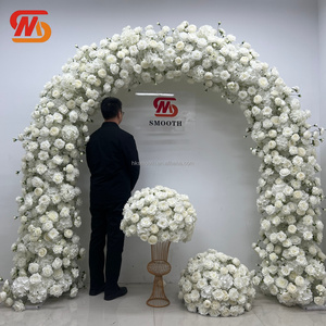 Nuevo Diseño Elegante para Decoración de Entrada en Eventos de Boda, Fondo Floral, Arco Floral Blanco - Product Image 4