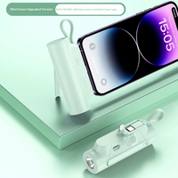 2026 Großhandel Bunte Niedliche Schnellladende 20W LED-Anzeige 2-in-1 Tragbare Mini 5000mAh Powerbank mit LED-Licht