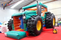 WINSUN Grand château gonflable combiné avec trampoline, en PVC, sans plomb, ignifuge, imperméable, facile à installer
