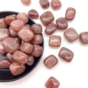 Cubitos de cristal cuadrados para decoración del hogar, piedra de cuarzo natural de fresa roja para decoración del hogar, venta al por mayor - Product Image 3