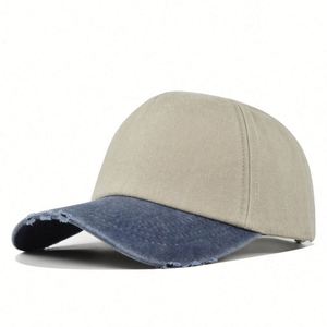 2025 New Arrival Retro 5 Panels Washed Cotton Distressed Trucker Hat Summer <b>Sunscreen</b> Stitching Baseball Sun Hat - Product Image 6