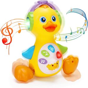 New Baby <b>Musical</b> Duck Toy Dancing Crawling Tummy Time Light up Infant Toys - Product Image 1