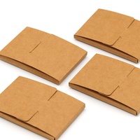 Boîte à enveloppes rectangulaire en papier kraft de 400 g, 7x10 cm, avec estampage à chaud doré, logo personnalisé, fermeture à rabat pour emballage de petits cadeaux