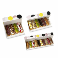 Boîte à brownies au chocolat avec conception de logo personnalisée avec diviseur boîte d'emballage pour pâtisserie cuisson boulangerie croissant gâteau français éclairs