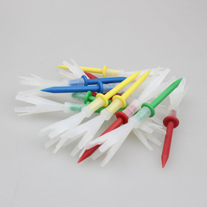 Tee da <span class=keywords><strong>Golf</strong></span> Regolamentari Regolabili in Altezza, Ecologici, a Spirale Stratificata, Colori Misti, 83mm, Confezione da 6 Pezzi - Product Image 2