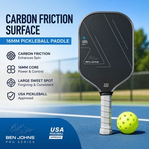 <span class=keywords><strong>Raquette</strong></span> de pickleball Ben Johns 16 mm en fibre de carbone Gen3, noyau en nid d'abeille thermoformé, légère et durable, pour adultes - Product Image 1