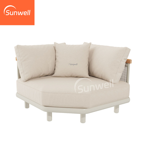 Ensemble de meubles d'<span class=keywords><strong>extérieur</strong></span> pour hôtel, ensemble modulaire en forme de L, <span class=keywords><strong>canapé</strong></span> de jardin, ensemble de <span class=keywords><strong>canapé</strong></span>-lit en aluminium tressé pour 7 personnes - Product Image 6