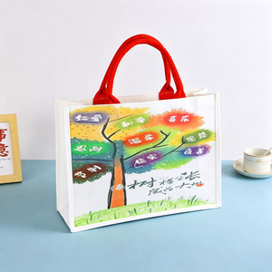 Sacs fourre-tout en toile Yushengjing avec logo personnalisé, imprimés, épaissis, pour cadeaux promotionnels et emballage général - Product Image 4