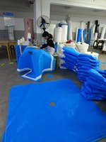 Tissu filtrant en monofilament de nylon bleu, tissé, filtre liquide industriel pour le lavage du charbon, filtration des boues