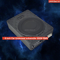Caisson de basses de voiture 6.5 pouces RMS 300W Peak 1200W Strong Bass Subwoofer actif sous le siège pour véhicule électrique