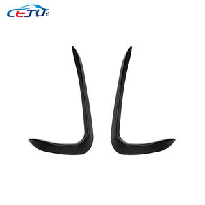 Bóng Đen ABS sợi carbon Nhìn xe phía trước bội thu bên lỗ thông hơi canards cho BMW X6 F16 <span class=keywords><strong>M</strong></span> thể thao 30D 35i 40D 50i 50D 2015-2018 - Product Image 3