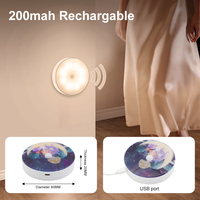 Lampes de placard à détecteur de mouvement LED, design circulaire, automatisent votre organisation de garde-robe, lumière de placard sans fil rechargeable sous l'armoire