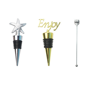Eugoy Wine Stopper Starfish Owl Stirring Needle Metal Bottle Stopper Cocktail Accessory - Product Image 1