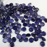 Pierres semi-finies en cordierite naturelle verte de 4 mm à facettes et à fond pointu pour incrustation de bijoux à effet lumineux, vente en gros
