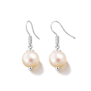 ต่างหูแฟชั่นทรงหยดน้ำ สแตนเลส 316L ชุบทอง PVD ทนทาน ประดับมุกแบบห้อย - Product Image 2