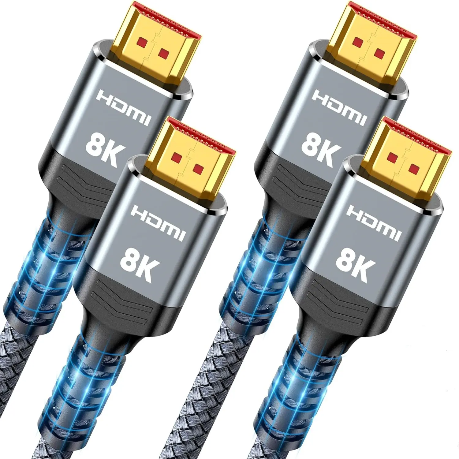 Cordon HDMI Ultra Haute Vitesse Certifié 10 K 8 K, Prise en Charge 4K @ 120Hz 8 K @ 60Hz Câble HDMI 2.1 Câble HDMI pour HDTV etc.